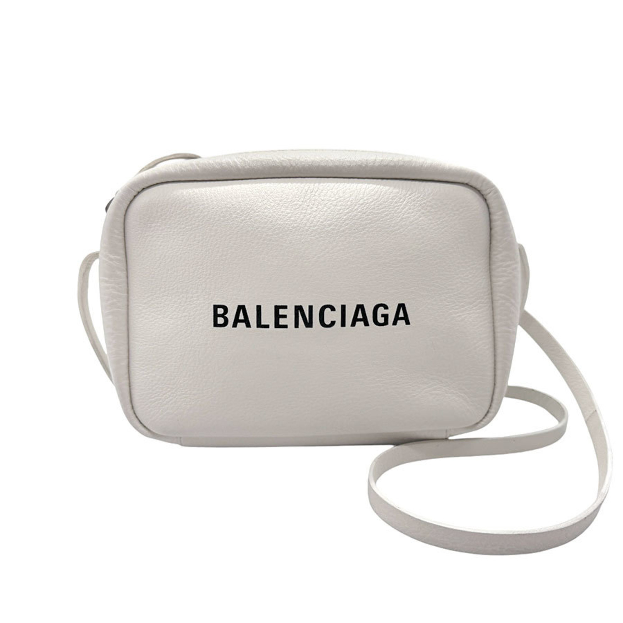 BALENCIAGA Shoulder Bag Leather White Women's z2388