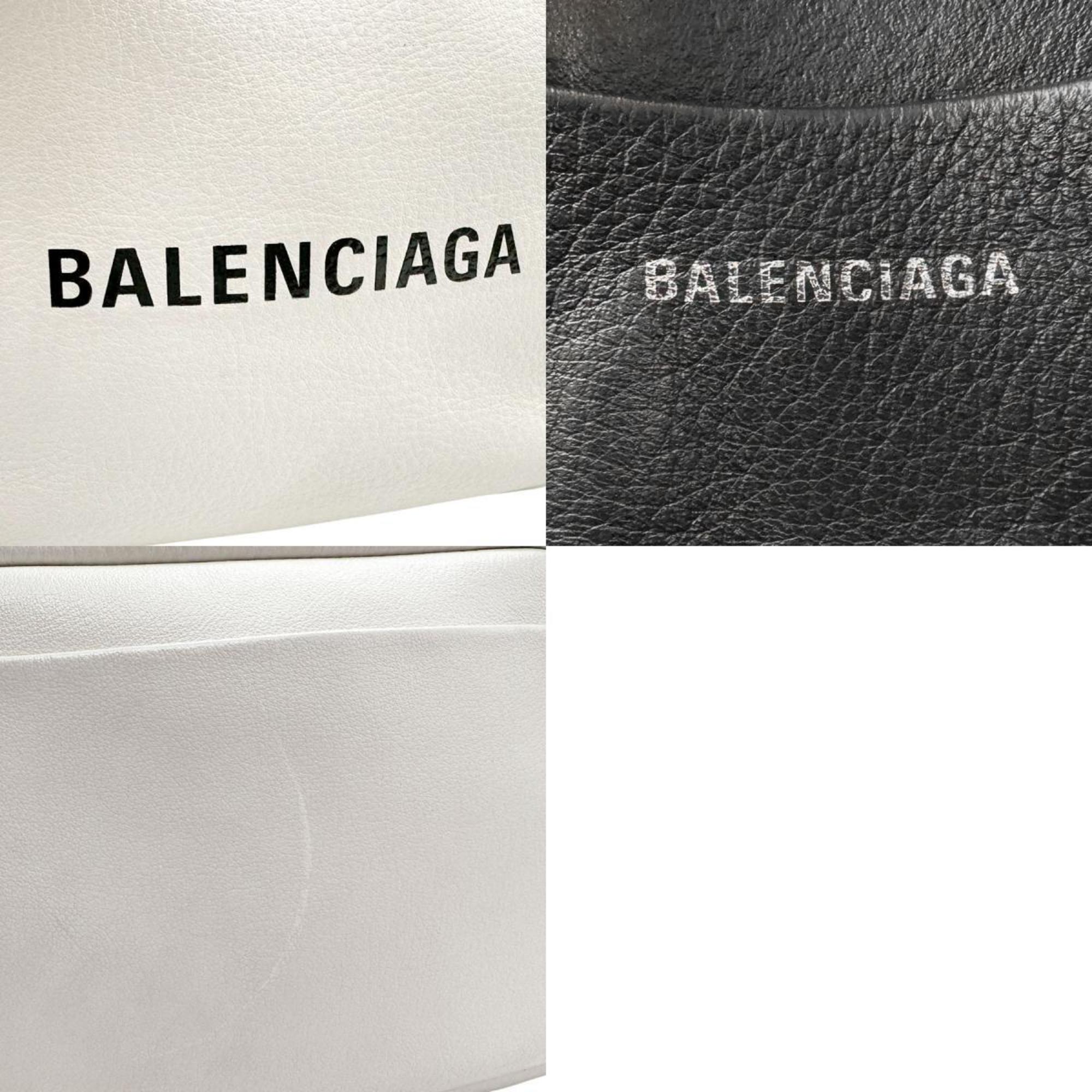 BALENCIAGA Shoulder Bag Leather White Women's z2388