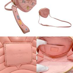 Louis Vuitton LOUIS VUITTON Shoulder Bag New Wave Heart Leather Rose Pomette Women's M53205 z2332