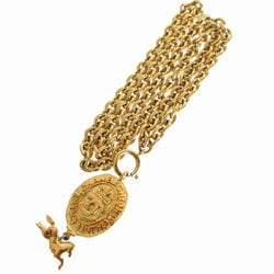 CHANEL Coco Mark Metal Gold Necklace for Women s0079j