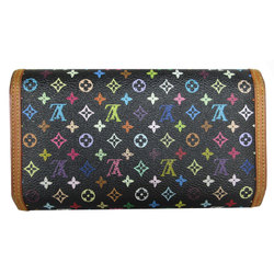 Louis Vuitton LOUIS VUITTON Tri-fold wallet Long Monogram Multicolor Portefeuille International Black Gold Women's M92658 s0278a