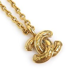 CHANEL Coco Mark Metal Gold Necklace for Women e59169g