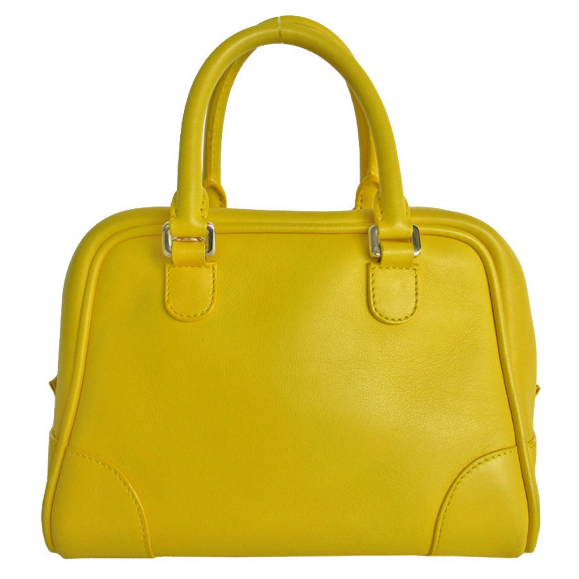 LOEWE handbag shoulder bag Amazona 75 small leather yellow silver ladies s0137a