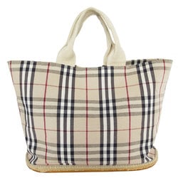 Burberry Handbag Tote Bag Nova Check Canvas Rubber Beige Multicolor Men's Women's s0260