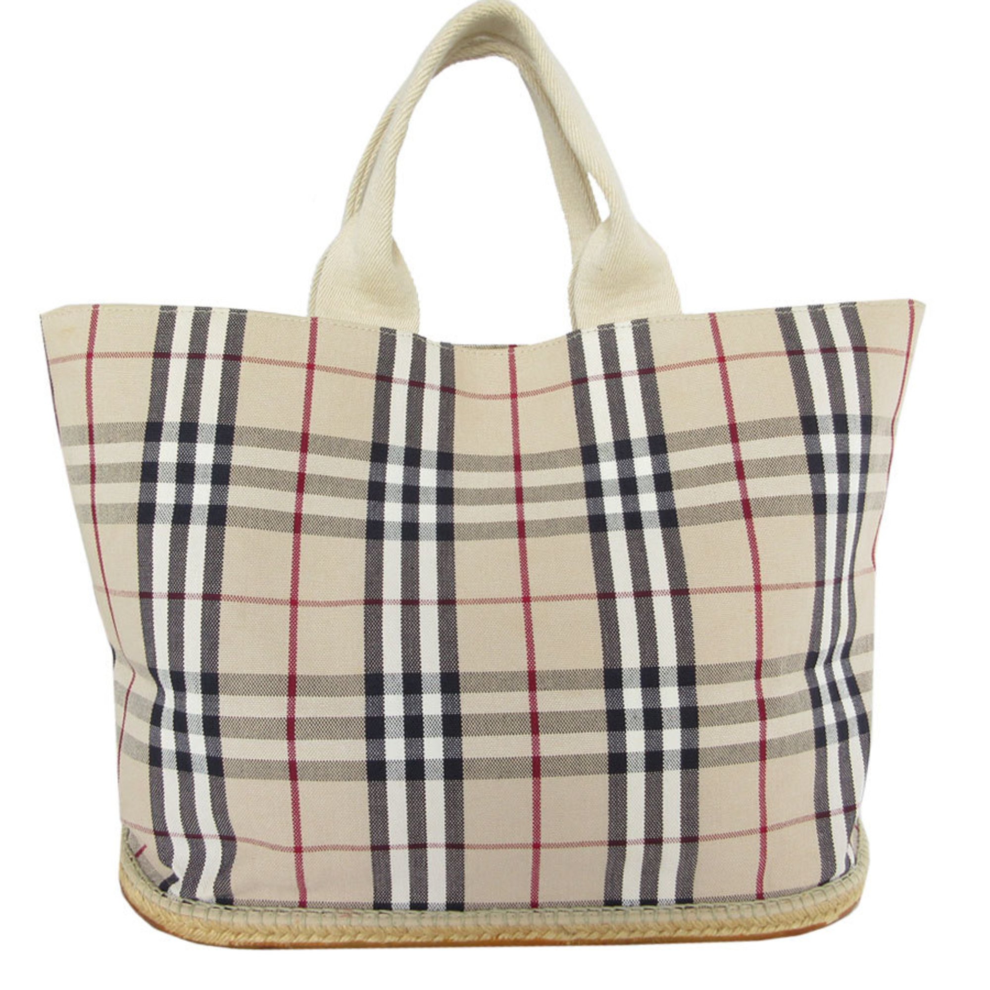 Burberry Handbag Tote Bag Nova Check Canvas Rubber Beige Multicolor Men's Women's s0260