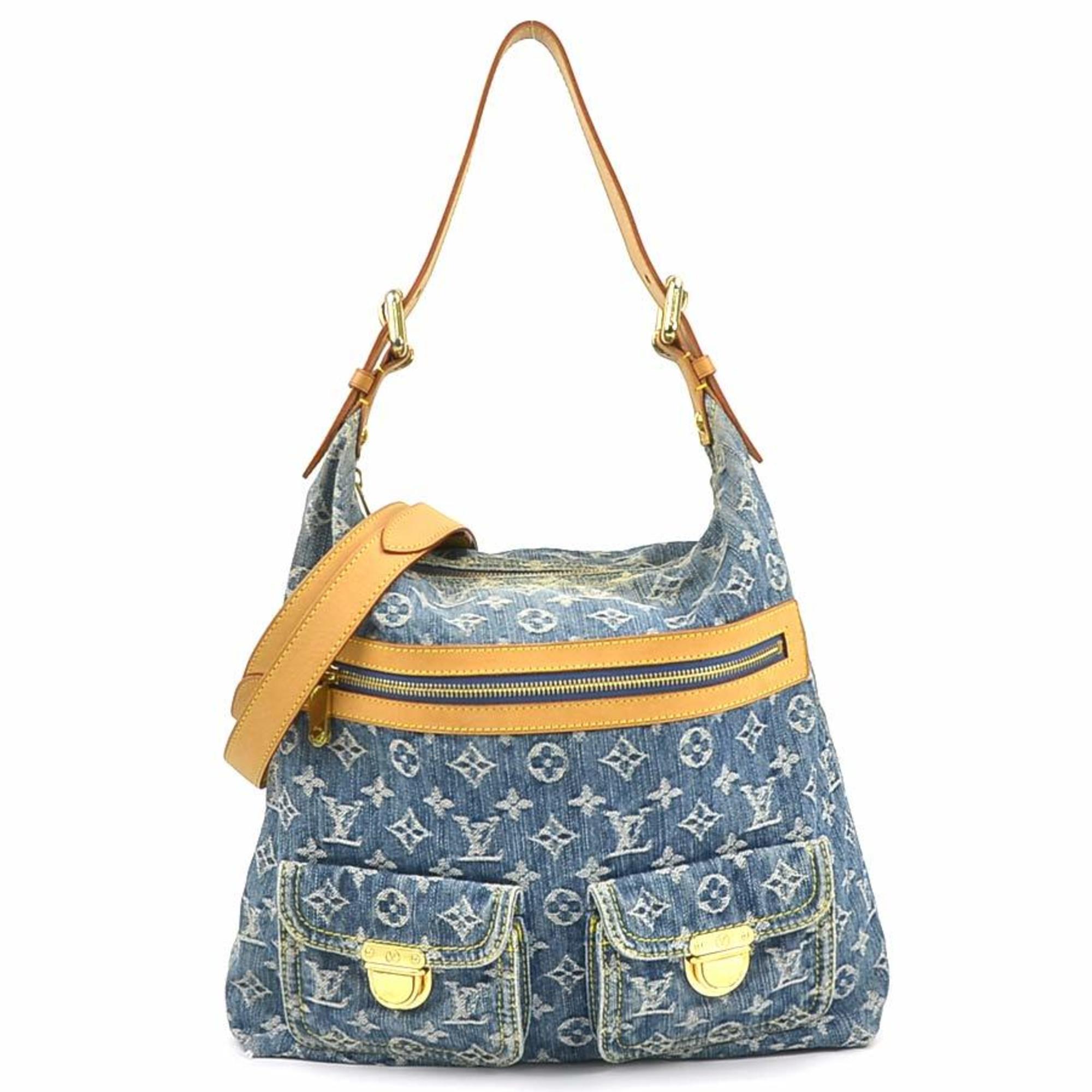 Louis Vuitton LOUIS VUITTON 2Way Bag Shoulder Monogram Denim Baggy GM Blue Men's Women's M95048 e59153i