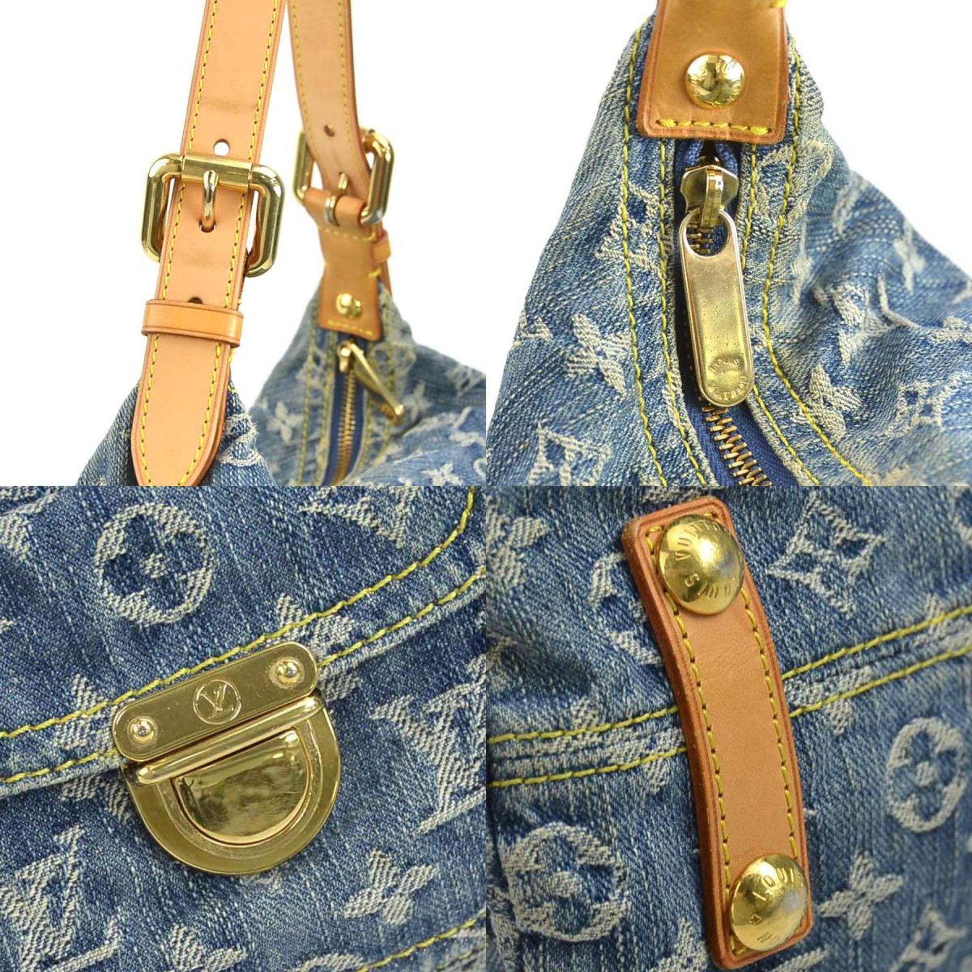 Louis Vuitton LOUIS VUITTON 2Way Bag Shoulder Monogram Denim Baggy GM Blue Men's Women's M95048 e59153i