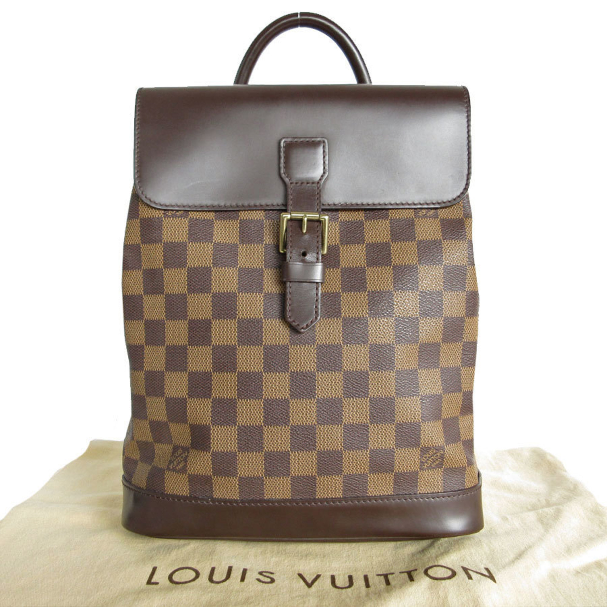 Louis Vuitton LOUIS VUITTON Backpack Damier Soho Canvas Brown Women's N51132 s0167a