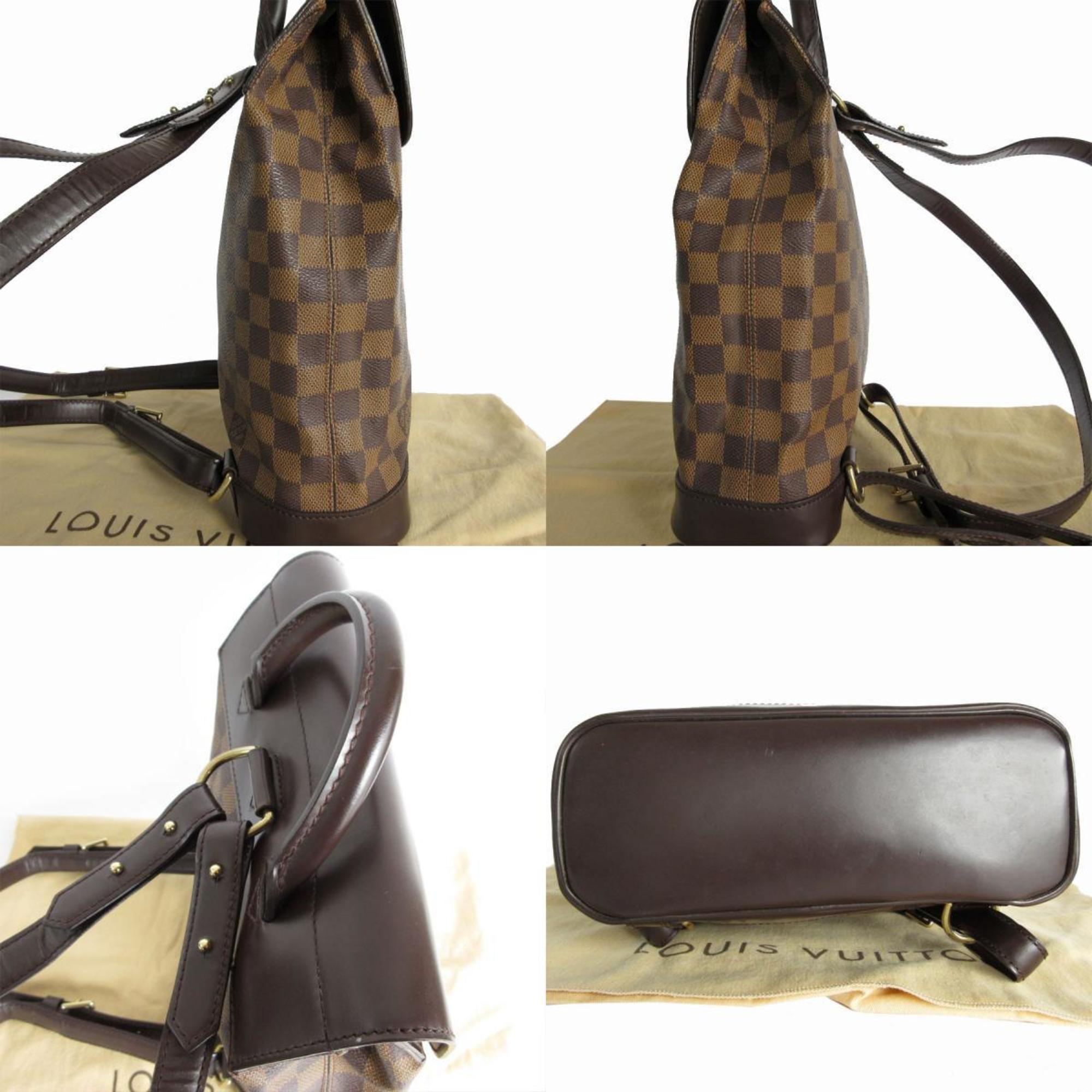 Louis Vuitton LOUIS VUITTON Backpack Damier Soho Canvas Brown Women's N51132 s0167a