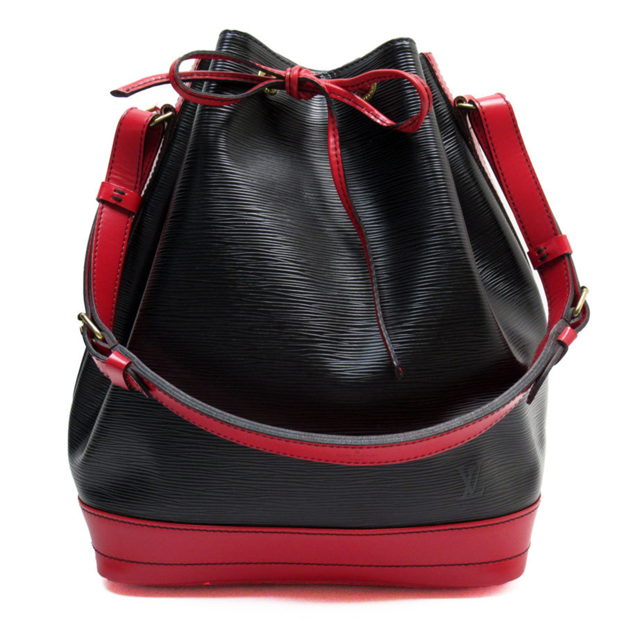 Louis Vuitton Shoulder Bag Epi Noe Leather Black Red Women's w0750a