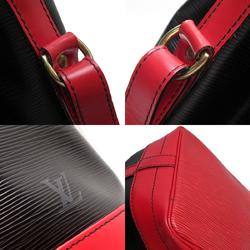 Louis Vuitton Shoulder Bag Epi Noe Leather Black Red Women's w0750a