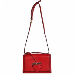 LOEWE shoulder bag Barcelona leather red gold ladies s0150a