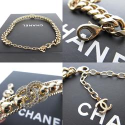 CHANEL choker necklace Coco mark metal rhinestone gold silver ladies s0128g