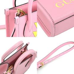 GUCCI shoulder bag handbag Bananya leather pink ladies 671623 h30508a