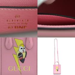 GUCCI shoulder bag handbag Bananya leather pink ladies 671623 h30508a