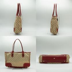 GUCCI Tote Bag GG Canvas Beige Gold Women's 163805 PD372