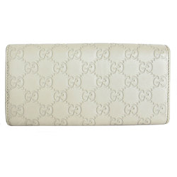 GUCCI Bi-fold long wallet Guccissima leather ivory light gold ladies 204836 s0212f