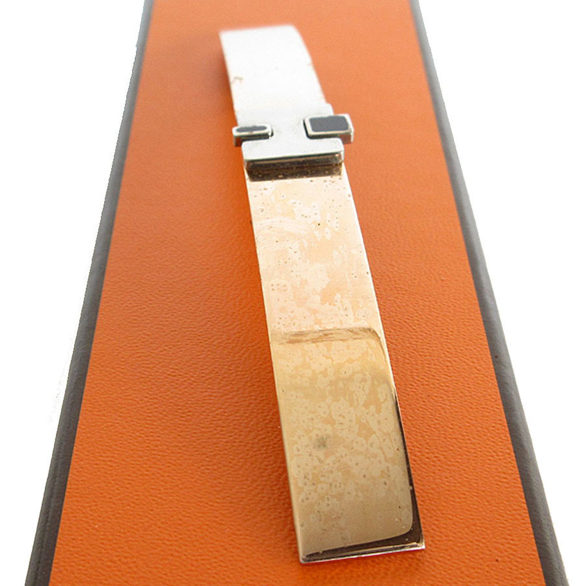 Hermes HERMES Barrette Metal Enamel Pink Gold Silver Black Women's s0157i