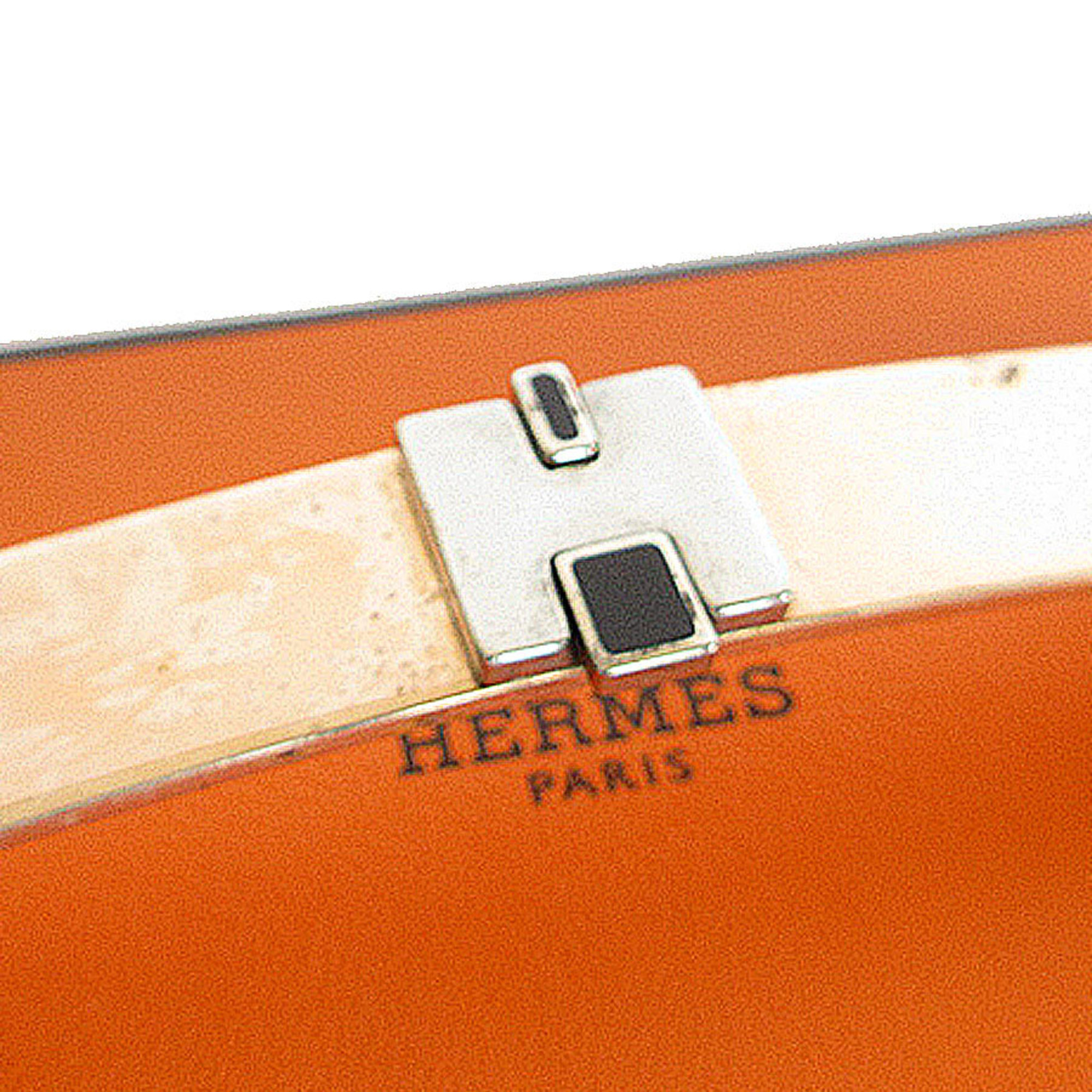 Hermes HERMES Barrette Metal Enamel Pink Gold Silver Black Women's s0157i