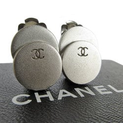 CHANEL Coco Mark Metal Matte Silver Earrings for Women s0099f