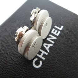 CHANEL Coco Mark Metal Matte Silver Earrings for Women s0099f