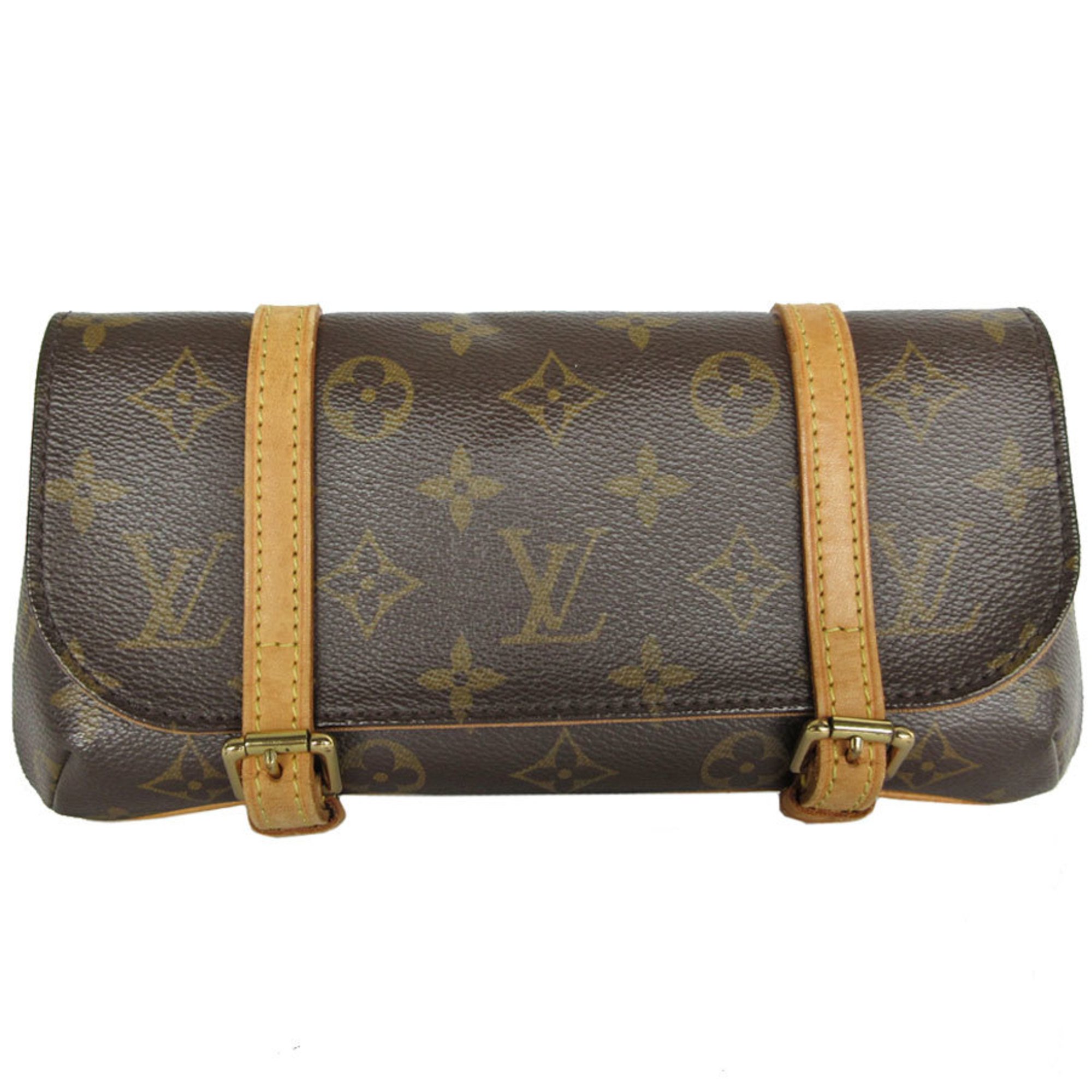 Louis Vuitton LOUIS VUITTON Waist Bag Monogram Pochette Marel Canvas Brown Gold Men's Women's M51159 s0265a