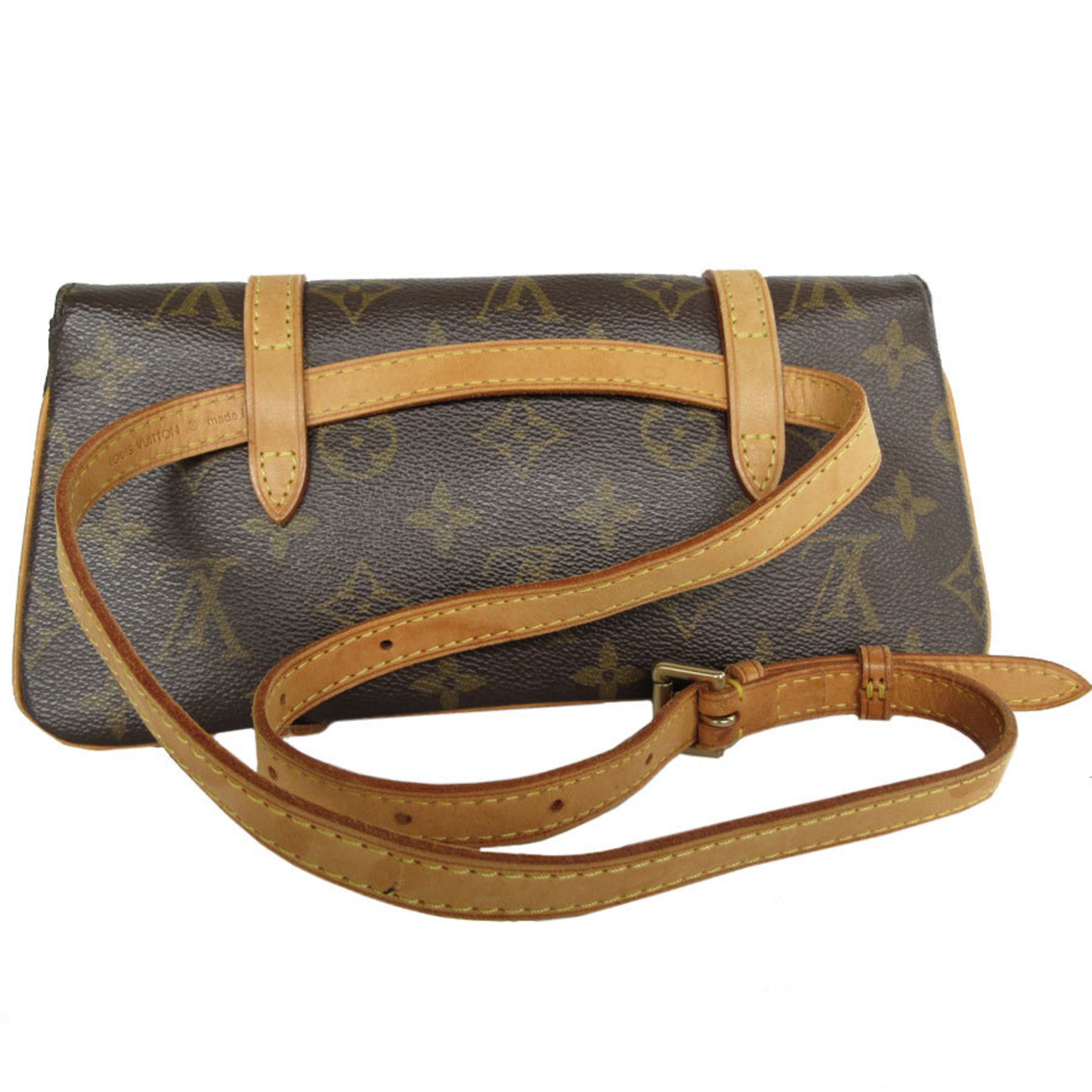 Louis Vuitton LOUIS VUITTON Waist Bag Monogram Pochette Marel Canvas Brown Gold Men's Women's M51159 s0265a