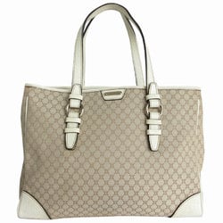 CELINE handbag tote bag macadam canvas leather beige off-white women's s0169a