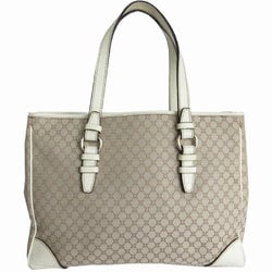 CELINE handbag tote bag macadam canvas leather beige off-white women's s0169a