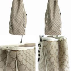 CELINE handbag tote bag macadam canvas leather beige off-white women's s0169a