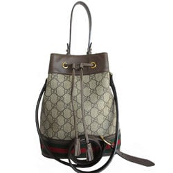 GUCCI Handbag Shoulder Bag GG Supreme Leather Brown Women's 550621 s0233i