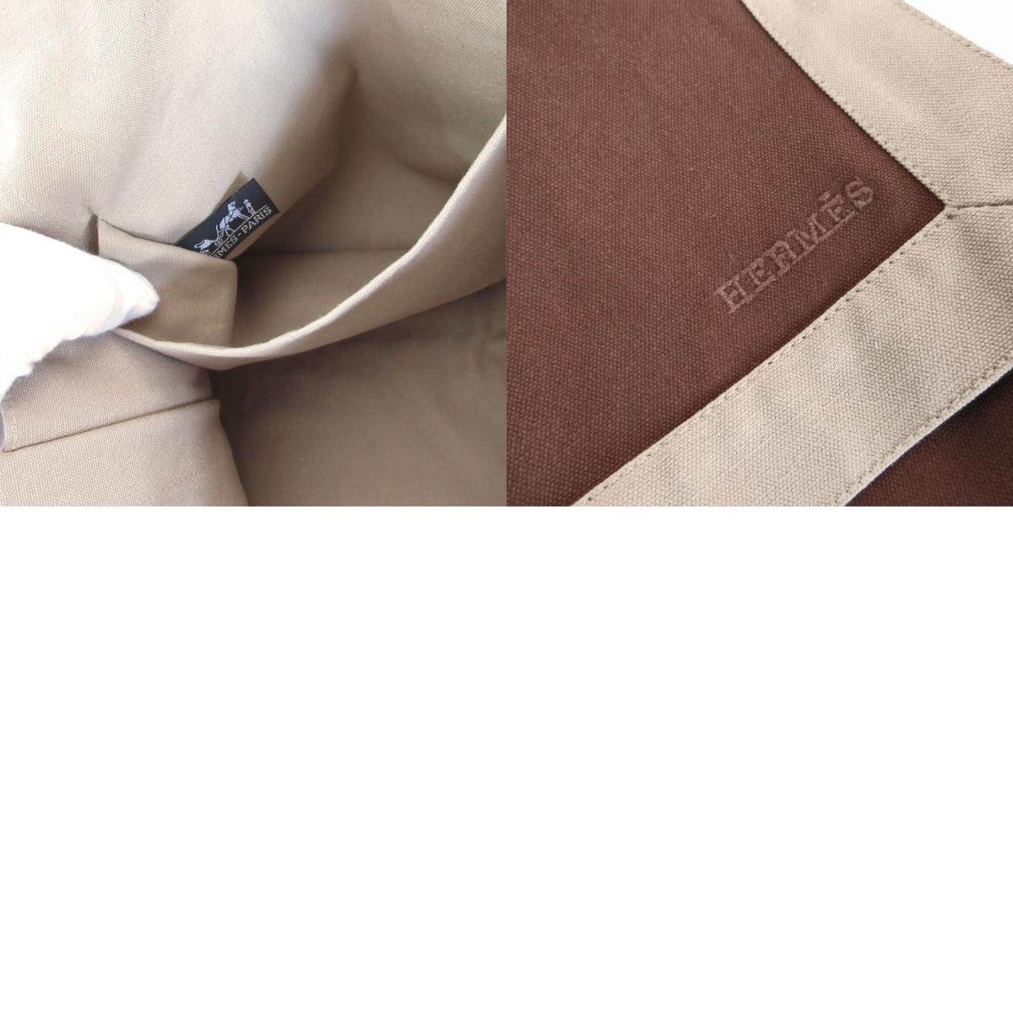 Hermes HERMES clutch bag, second cotton, brown, beige, men's, women's s0091a