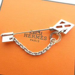 Hermes HERMES Brooch Metal Buffalo Horn Silver Brown Women's s0184j