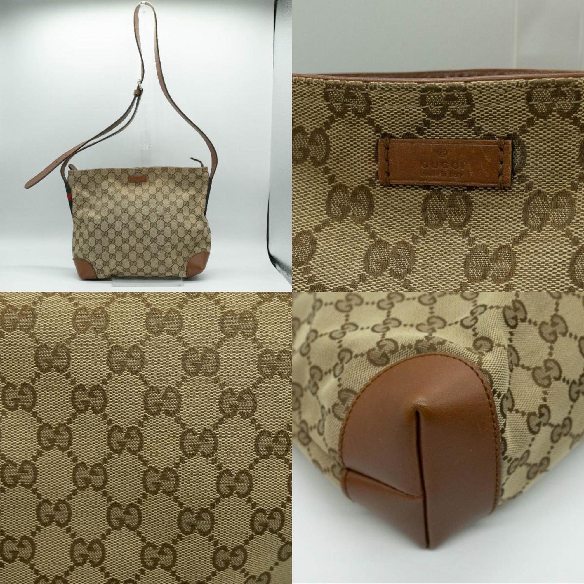 GUCCI Shoulder Bag GG Canvas Beige Women's PD381