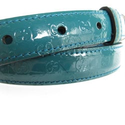 GUCCI Belt Micro Guccissima Patent Leather Blue Green Light Gold Women's 309900 s0189a