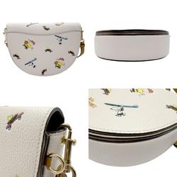 COACH shoulder bag, Peanuts collaboration, Snoopy, leather, ivory, women's, z2344