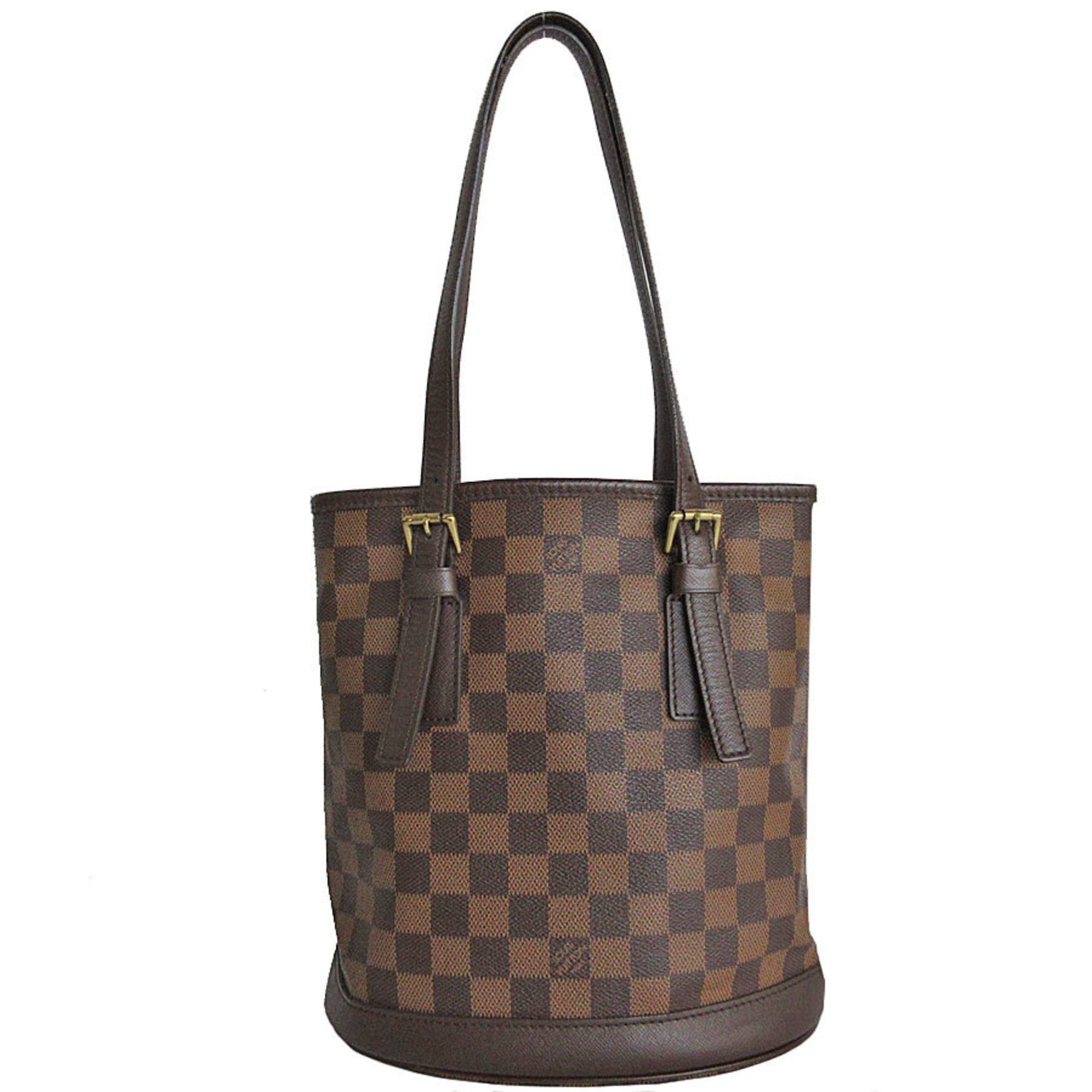 Louis Vuitton LOUIS VUITTON Shoulder Bag Damier Marais Canvas Brown Gold Women's N42240 s0138f