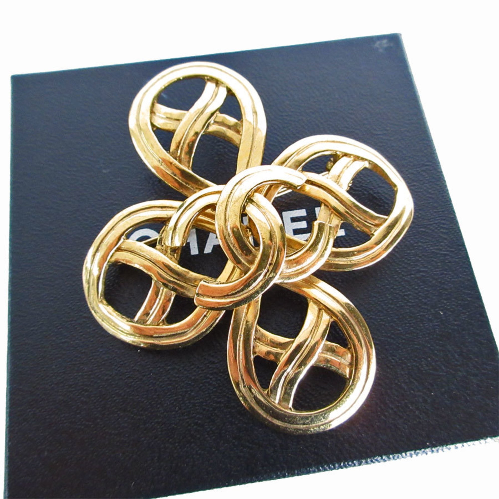 CHANEL Brooch Coco Mark Metal Gold Women's s0069i