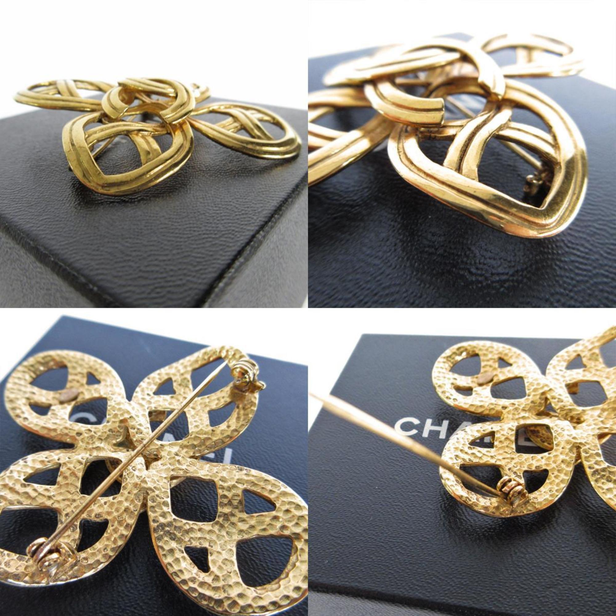 CHANEL Brooch Coco Mark Metal Gold Women's s0069i