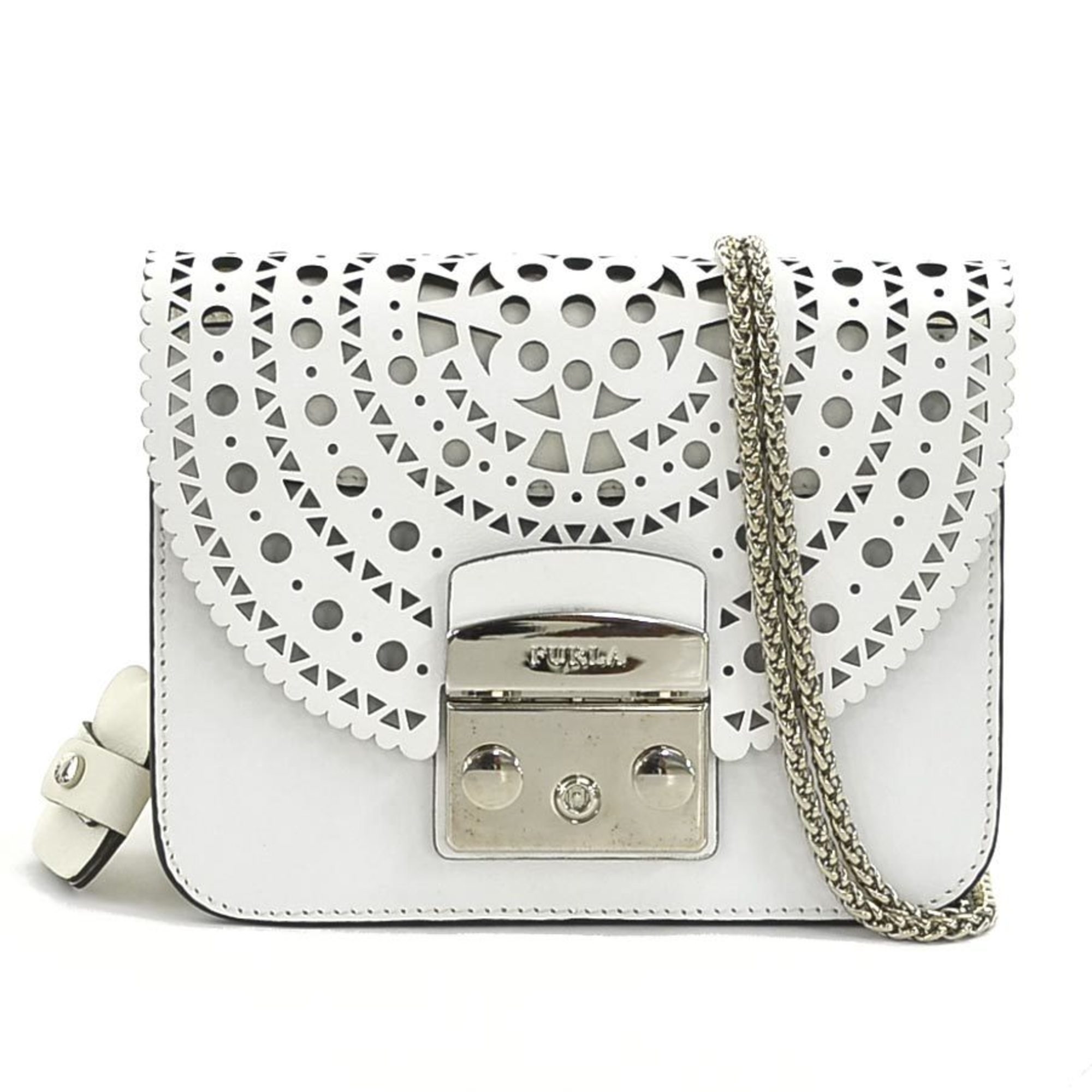 Furla Shoulder Bag Leather White Women's h30509g