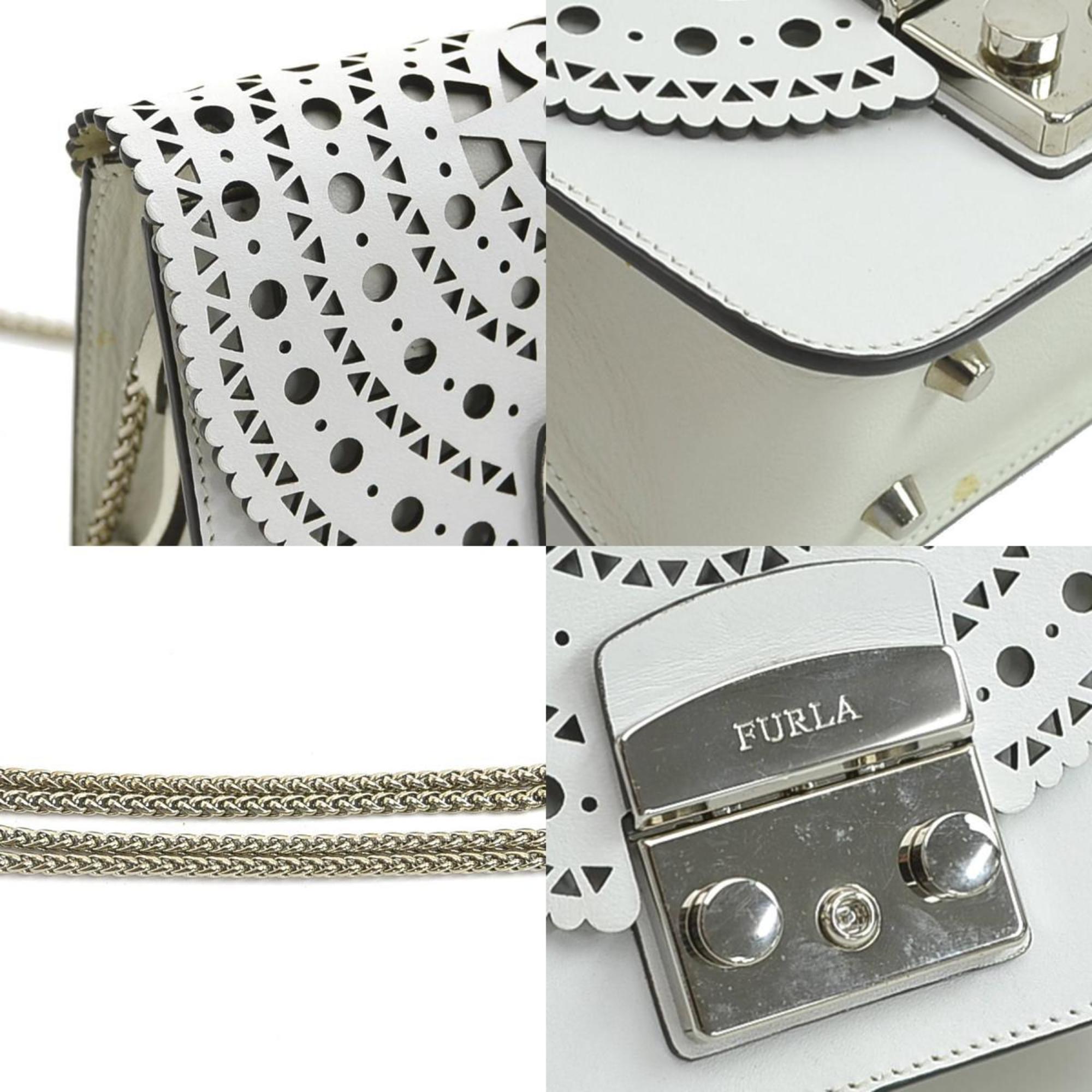 Furla Shoulder Bag Leather White Women's h30509g