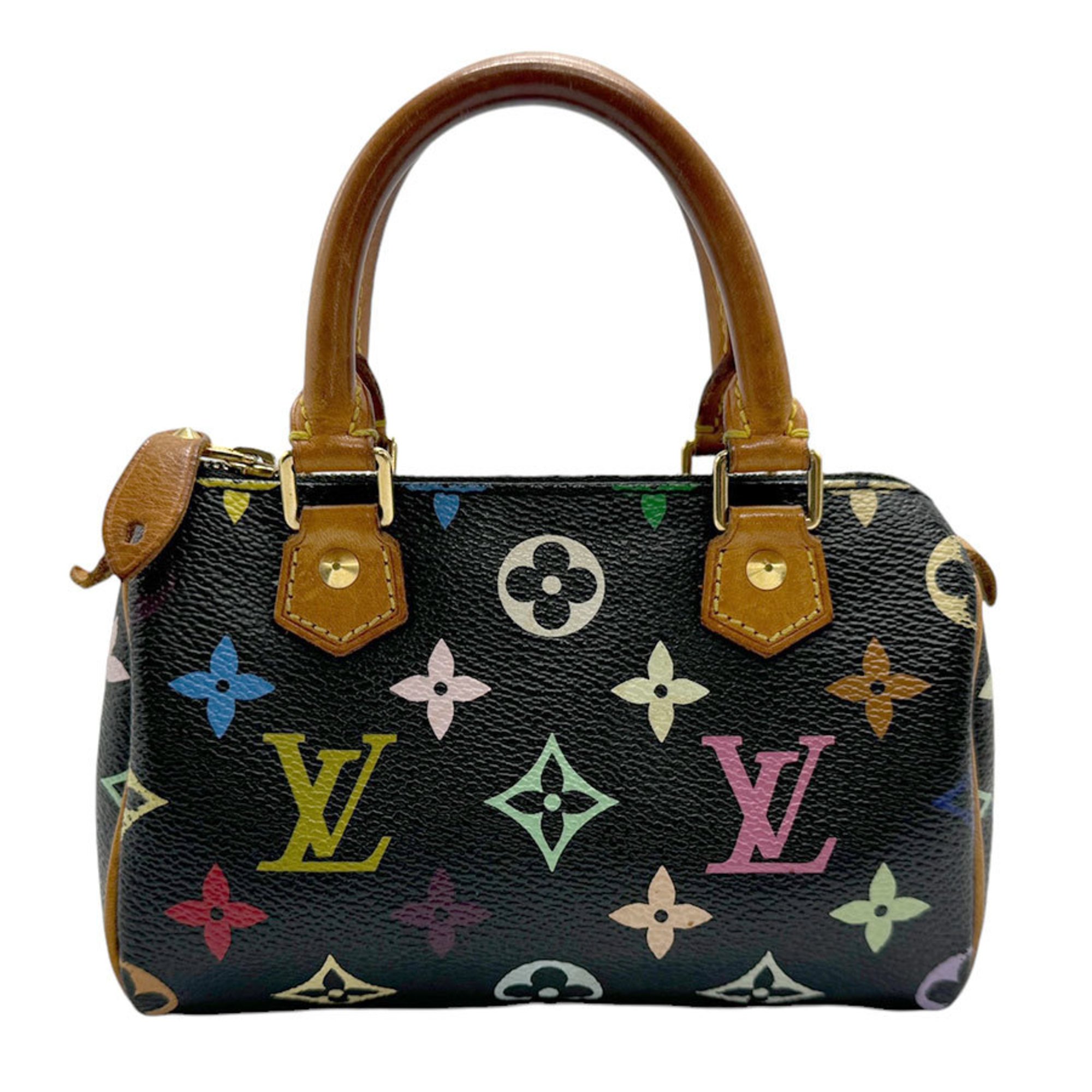 Louis Vuitton LOUIS VUITTON Handbag Monogram Multicolor Speedy Black Gold Women's M92644 z2342