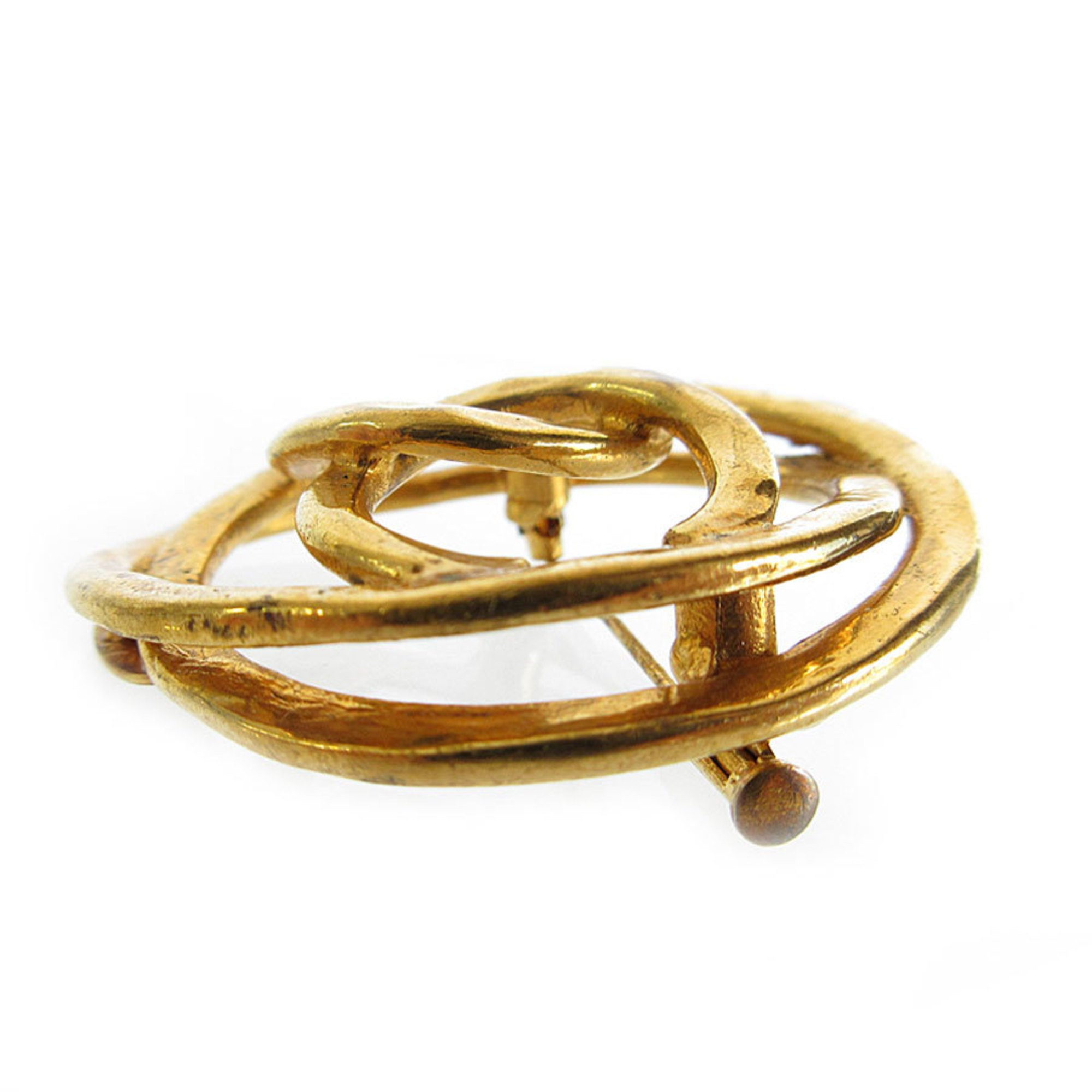 CHANEL Brooch Coco Mark Metal Gold Women's s0222i