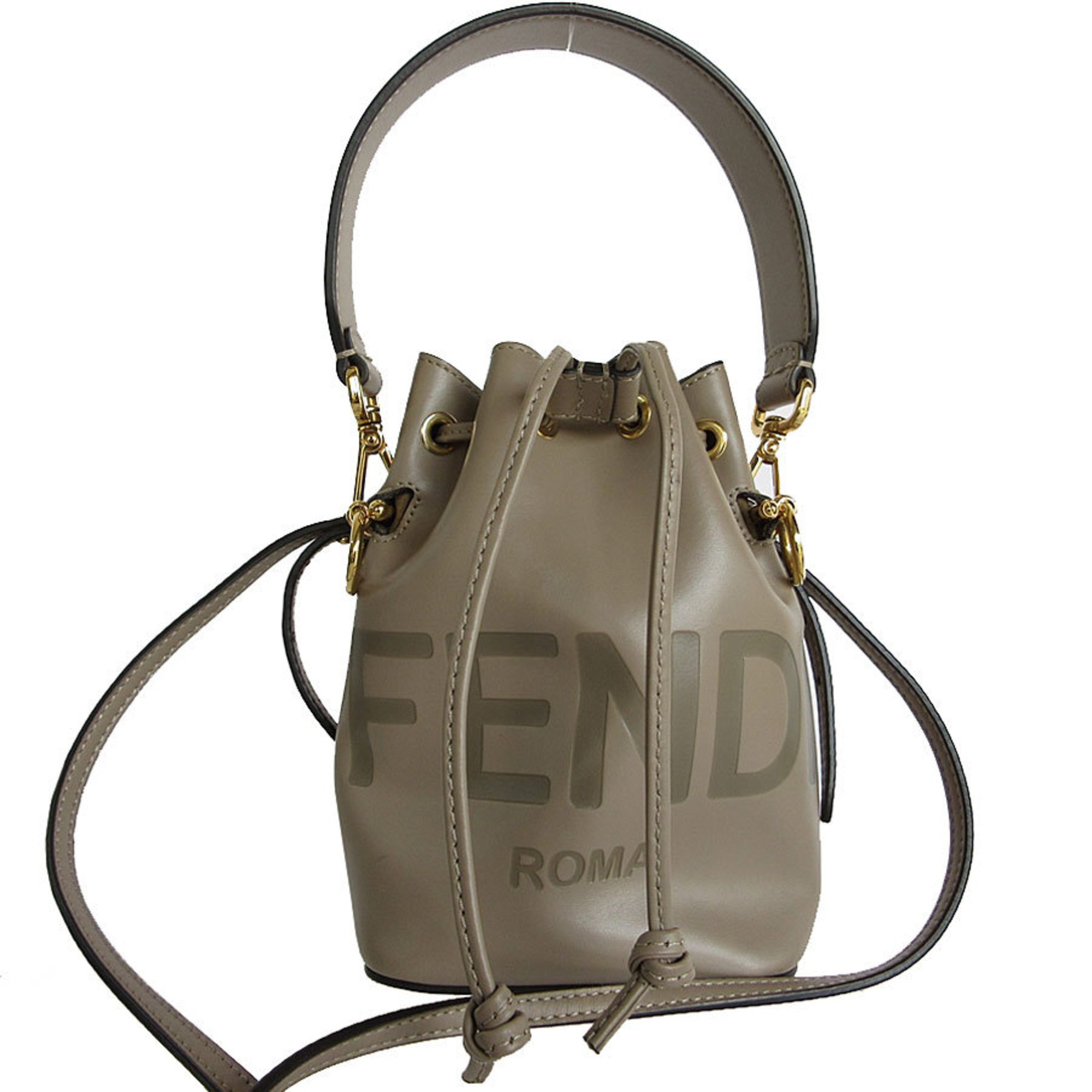 FENDI handbag shoulder bag Mon Tresor leather beige gold ladies s0035j