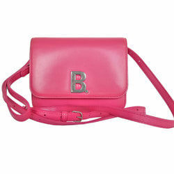 BALENCIAGA shoulder bag leather pink silver women's s0262g