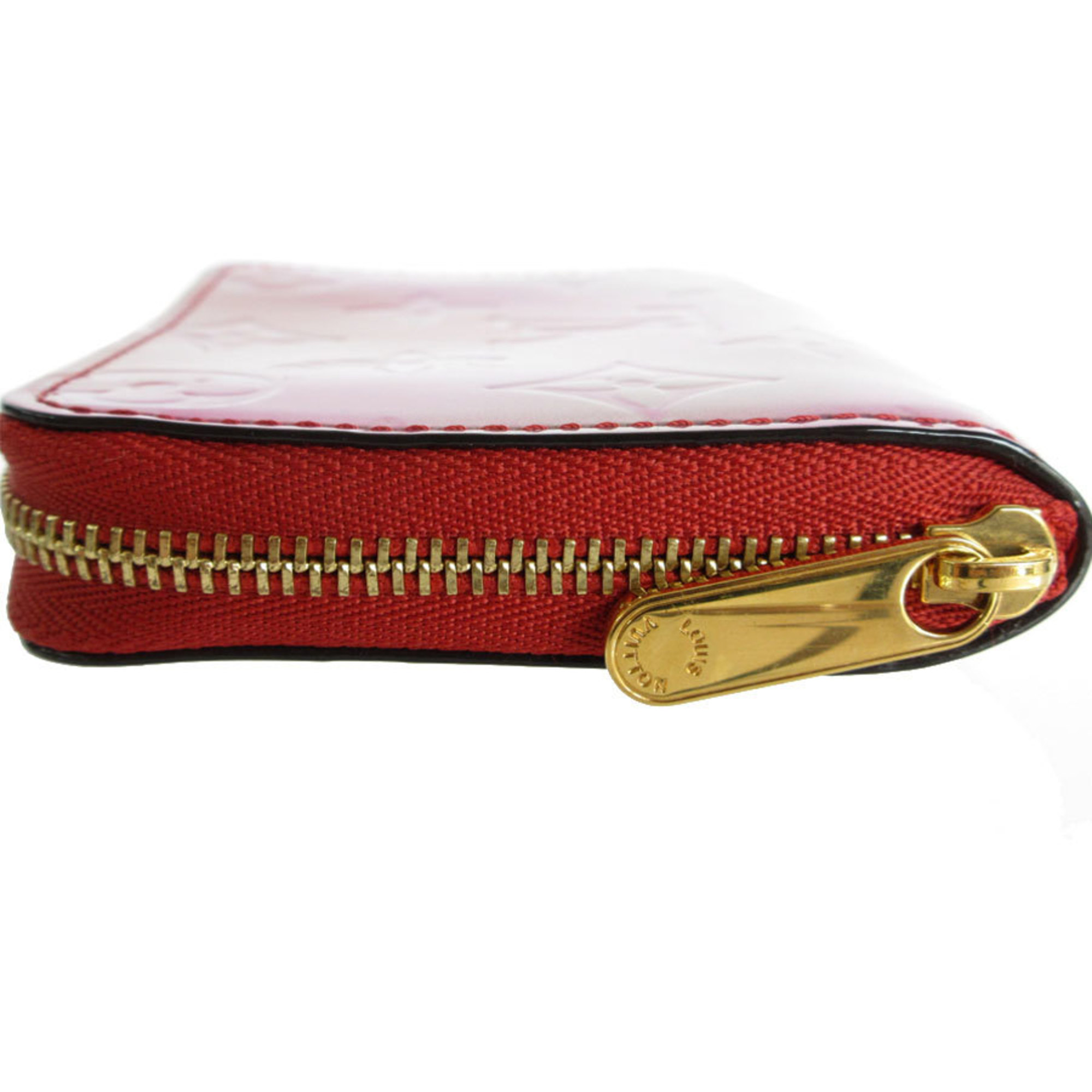 Louis Vuitton LOUIS VUITTON Wallets and coin cases Monogram Vernis Zippy Coin Purse Patent leather Red Pink Silver Gold Women's M90523 s0134g