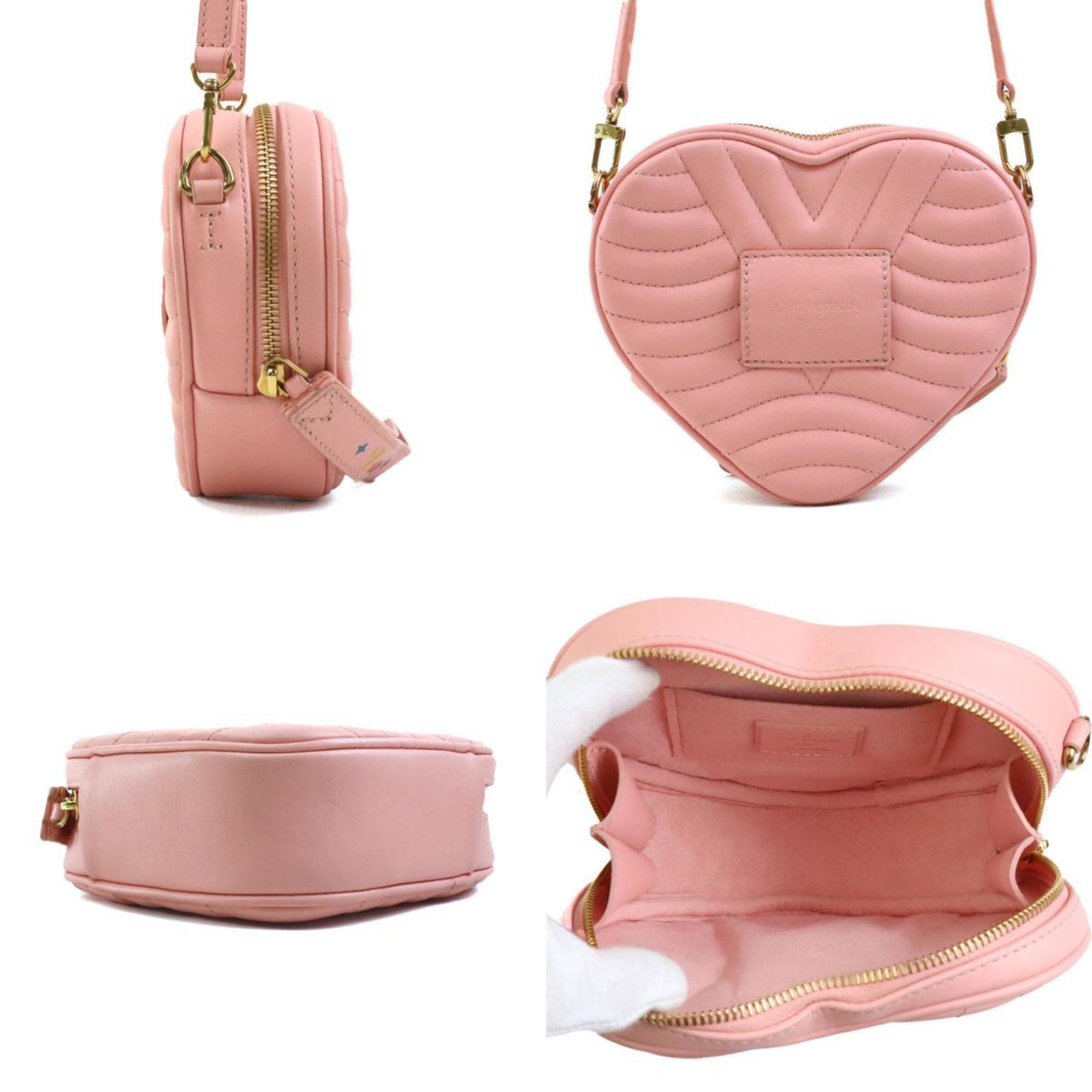 Louis Vuitton LOUIS VUITTON Shoulder Bag New Wave Heart Leather Rose Pomette Women's M53205 99968i