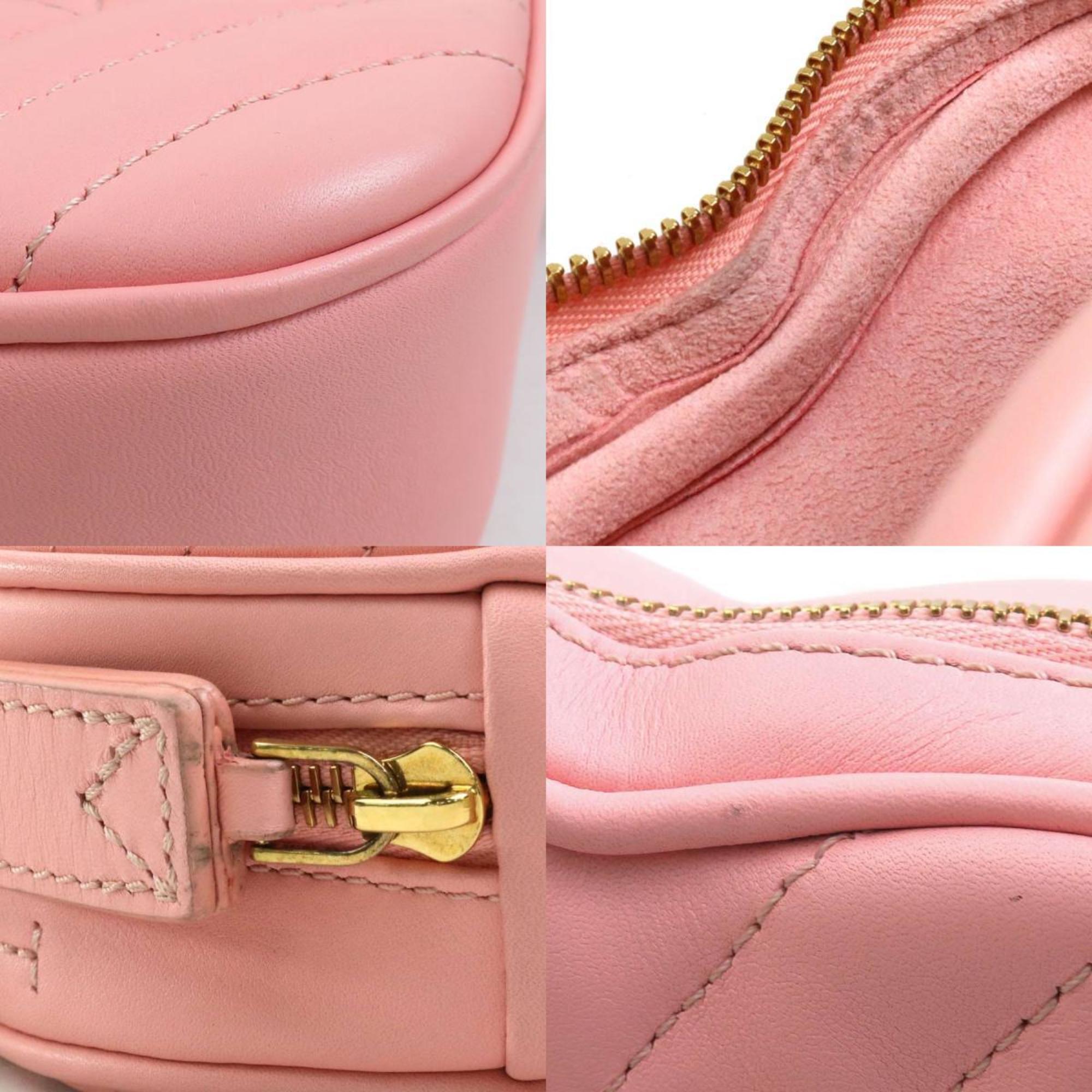 Louis Vuitton LOUIS VUITTON Shoulder Bag New Wave Heart Leather Rose Pomette Women's M53205 99968i