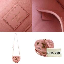 Louis Vuitton LOUIS VUITTON Shoulder Bag New Wave Heart Leather Rose Pomette Women's M53205 99968i