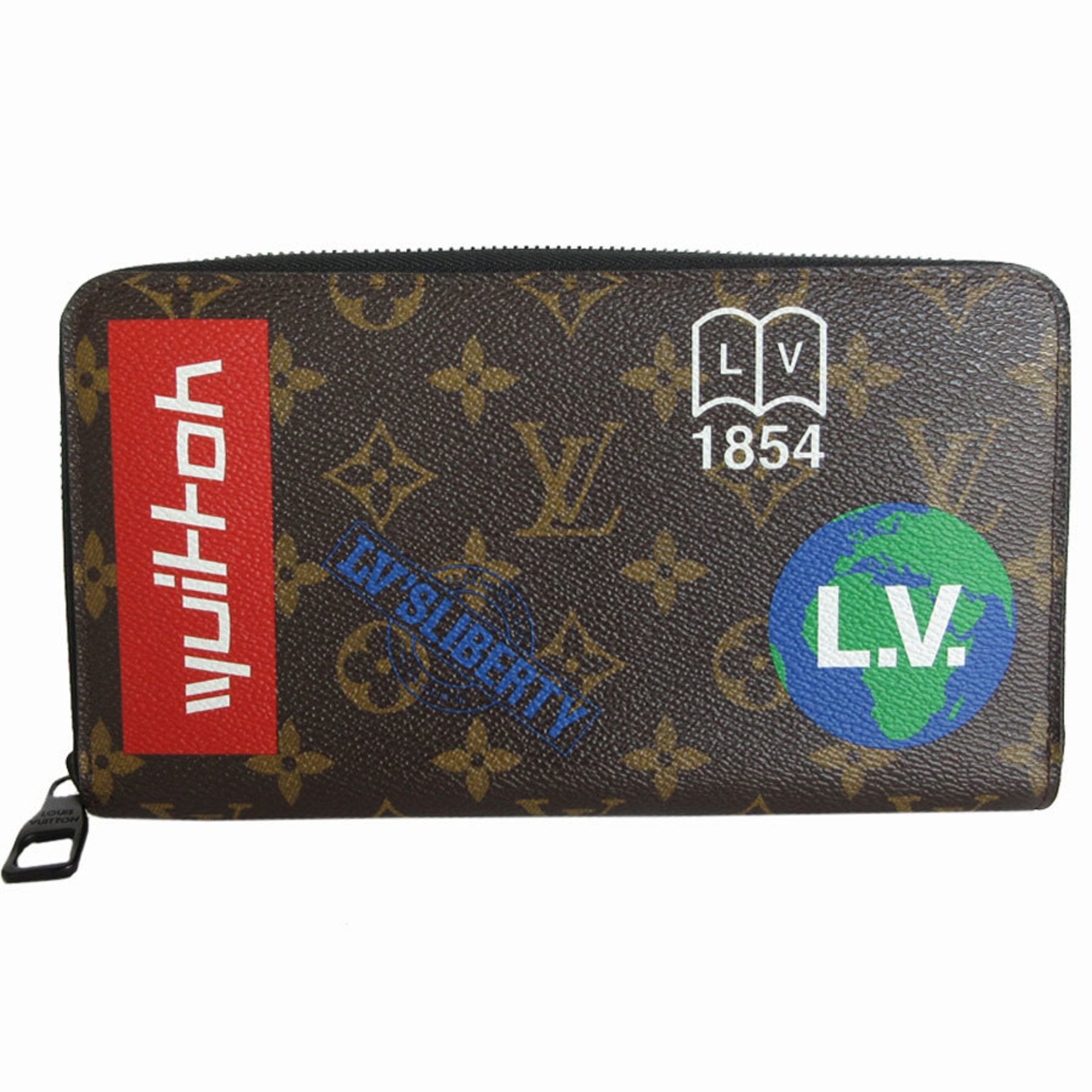 Louis Vuitton LOUIS VUITTON Round Long Wallet Monogram Story Zippy Organizer Canvas Brown Multicolor Men's M67826 s0186a